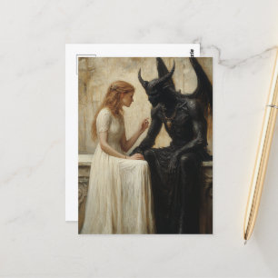 De vrouw en de demon briefkaart