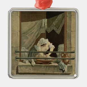 De vrouw, gegraveerd door J. Laurent Julien (c1) Metalen Ornament