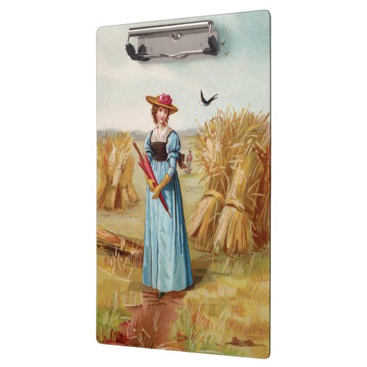 De vrouw in het klembord van het Wheat Field (Links)