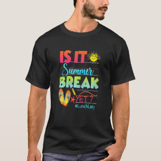 De vrouw is de zomerpauze, de vorige dag t-shirt