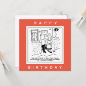 De vrouw loopt de Stappen als Cartoon van de Warde Kaart (Voorkant / Achterkant in situ)