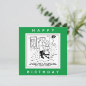 De vrouw loopt de Stappen als Cartoon van de Warde Kaart (Staand voorkant)