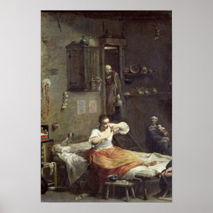 De vrouw met de Flea Poster