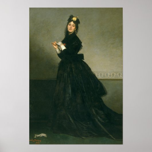 De vrouw met de handschoen, 1869 poster (Voorkant)