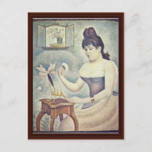 De vrouw met de Powder Puff Briefkaart