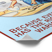 De vrouw uit 1950 moet koken voor de man. poster (Hoek)