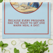 De vrouw uit 1950 moet koken voor de man. theedoek (Gevouwen)