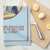 De vrouw uit 1950 moet koken voor de man. theedoek (Quarter Fold)