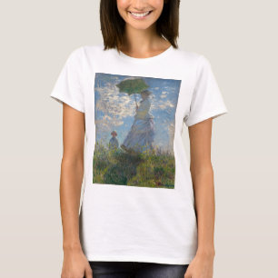 De Vrouw van Claude Monet met een Parasol 1875 T-shirt