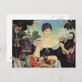 De vrouw van de handelaar in Tea, 1918 Briefkaart (Voorkant / Achterkant)