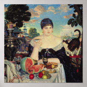 De vrouw van de handelaar in Tea, 1918 Poster