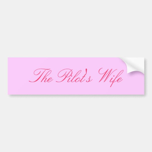 De vrouw van de piloot bumpersticker (Voorkant)