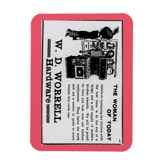 De vrouw van vandaag kachel Ad Magneet (Verticaal)