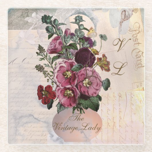 De  Vrouwe Vaas + Monogram Glazen Onderzetter (Voorkant)