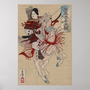 De vrouwelijke krijger samurai Dame Hangaku Poster