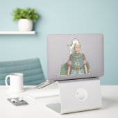 De Vrouwelijke Krijger Sticker (Laptop op bureau)