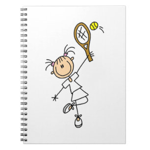 De vrouwelijke Speler van het Tennis van het Notitieboek