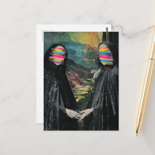 De Vrouwen Met Vage Gezichten Briefkaart (Voorkant / Achterkant in situ)