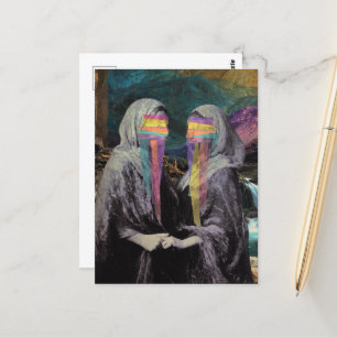 De Vrouwen Met Vervagde Gezichten in de Bergen Briefkaart