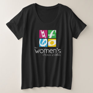 De vrouwenorganisatie Dallas Logo Grote Maat T-shirt