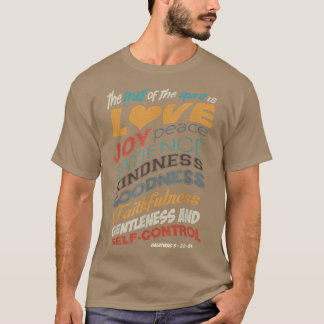 De vrucht van de Christelijke Bijbelsscriptie gedi T-shirt