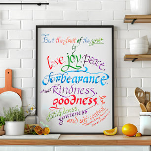 De vrucht van de Geest Bijbelvers Poster