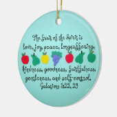 De vrucht van de geest. keramisch ornament (Links)