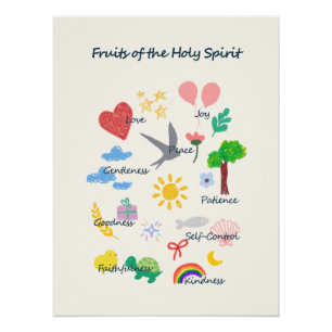 De vrucht van de Spirit Poster-Christelijke muurku Perfect Poster