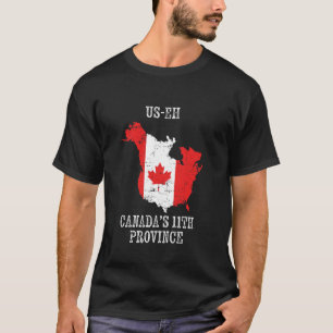 De VS Canada's 11e provincie Grappig US-EH GEBRUIK T-shirt