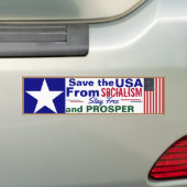 De VS redden van het socialisme Bumpersticker (Op auto)