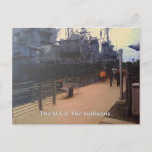 De VS Sullivanen (DD-537) Briefkaart