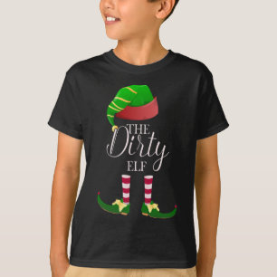 De vuile elf schattige grappige kerst familie t-shirt