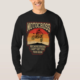 De vuile fietsprietmotocross zorgt ervoor dat je h t-shirt