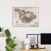 De vuurkaart van San Francisco - BigMap van 1908 ( Poster (Thuiskantoor)