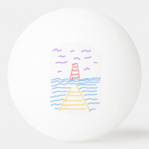 De vuurtoren en de Pier Picnic Ping Pong Ball