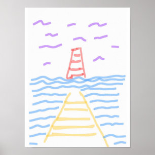De vuurtoren en het Pier Poster