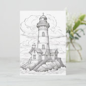 De vuurtoren | Kleur je eigen groet (Staand voorkant)