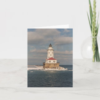 De Vuurtoren Notecards van Michigan van het meer Kaart