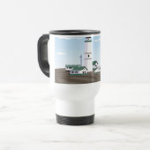 De vuurtoren op het plein - reisbeker (Voorkant links)
