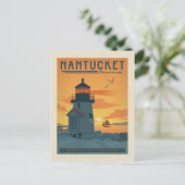 De vuurtoren van Brant Point | Nantucket MA Briefkaart (Staand voorkant)