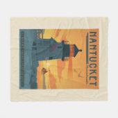 De vuurtoren van Brant Point | Nantucket MA Fleece Deken (Voorkant (Horizontaal))