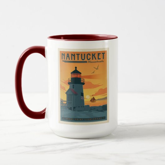 De vuurtoren van Brant Point | Nantucket MA Mok (Links)