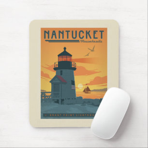 De vuurtoren van Brant Point   Nantucket MA Muismat