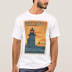De vuurtoren van Brant Point   Nantucket MA T-shirt