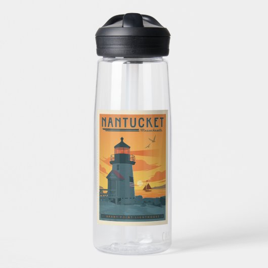 De vuurtoren van Brant Point | Nantucket MA Waterfles (Voorkant)