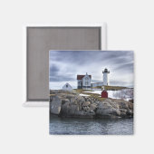De vuurtoren van Cape Neddick, York, Maine Magneet (Voorkant / Achterkant)