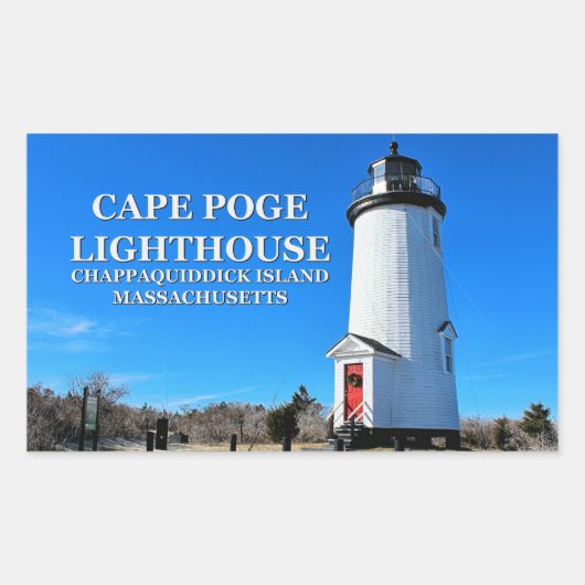 De vuurtoren van Cape Poge, Massachusetts Stickers (Voorkant)