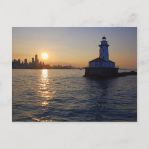 De vuurtoren van Chicago Briefkaart