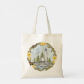De vuurtoren van Floral Alabama Tote Bag (Achterkant)
