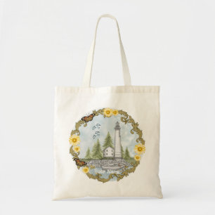 De vuurtoren van Floral Alabama Tote Bag